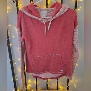 Billabong 'How Lovely' Red French Terry Pullover Hoodie, size M